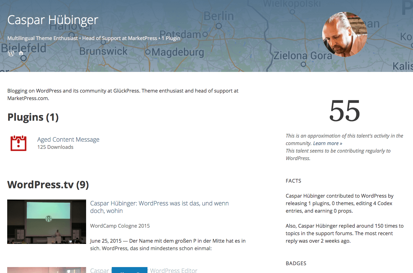 WP Talents: Profil von Caspar Hübinger